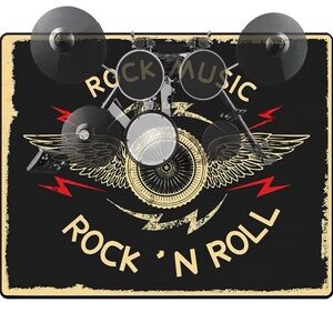 Non slip area rug for drum set or piano 4x5 ft new rock and roll